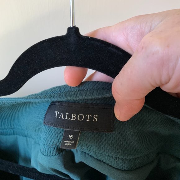 Talbot's Raised Twill Pleated A-Line Skirt - Picture 5 of 6
